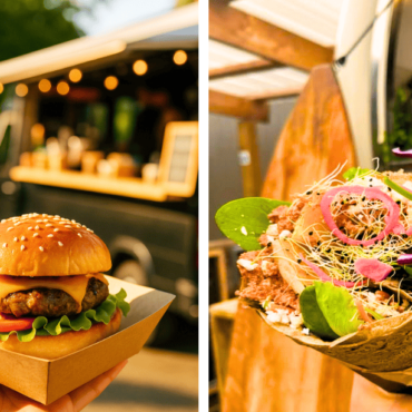 Food trucks à La Reine Marine ! 2 Deux food trucks aux propositions de recettes différentes : burgers et galettes revisités pour encore plus de saveurs et de gourmandise